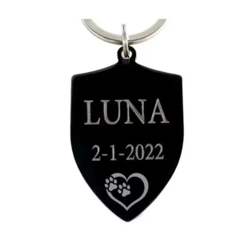 Médaille chien à graver noir argent doré Belle grande médaille pour chien avec nom adresse et numéro de téléphone noire