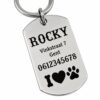 Hondenpenning bestellen id tag online laten graveren met naam Graveerbaar met naam en adres zilver