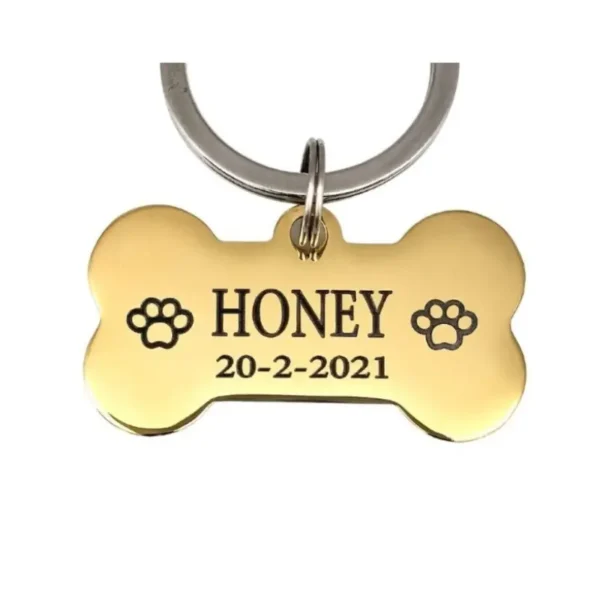 Hundemarke gravieren Coole große Hundemarke kostenlos gravieren mit Name und Adresse Marke für großen Hund Farbe Gold, Silber oder Schwarz