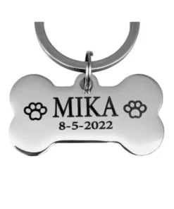 Hondenpenning graveren Stoere grote hondenpenning gratis graveren met naam en adres penning voor grote hond Kleur goud, zilver of zwart