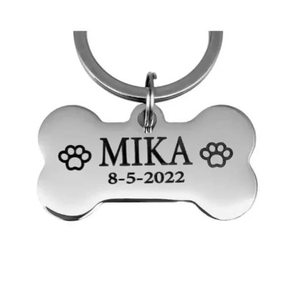 Hondenpenning graveren Stoere grote hondenpenning gratis graveren met naam en adres penning voor grote hond Kleur goud, zilver of zwart