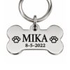 Hondenpenning graveren Stoere grote hondenpenning gratis graveren met naam en adres penning voor grote hond Kleur zilver