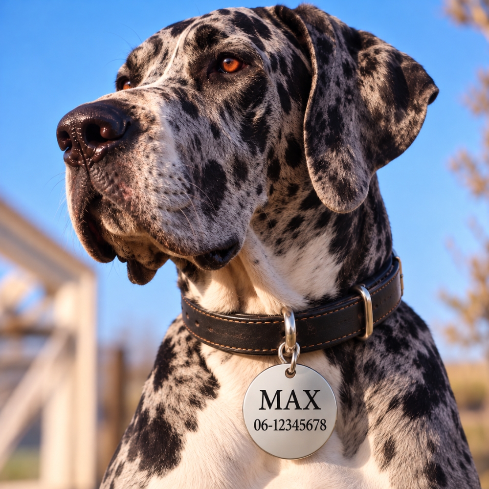 Luxe hondenpenning graveren voor grote honden
