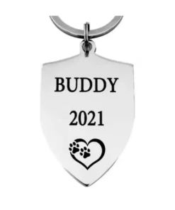 Engravable dog tag black silver gold colored Large beautiful tag for dog with name address and phone number silver
