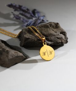 Gold-colored Initial Necklace with 2 Initials