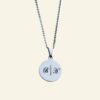 Ketting met initialen zilver Zilveren kleurige hanger graveren