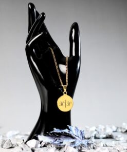 Initialenkette goldfarben mit 2 Initialen