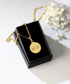 Gold-colored Initial Necklace with 2 Initials