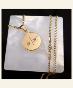 Initialen ketting goud kleurig met 2 intialen
