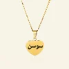 Arabische naam ketting Ketting met Arabische naam Titanium goud kleurig
