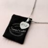 Ketting zilver met letter Dames | zilveren initialen zilver kleurige hartje