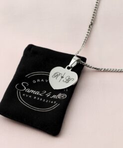 Ketting zilver met letter Dames | zilveren initialen zilver kleurige hartje