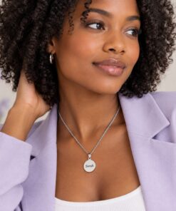 Ketting met naam zilver kleurig gegraveerd Zilveren hanger