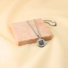 Ketting met QR code graveren hanger zilveren Titanium ketting met geheime code