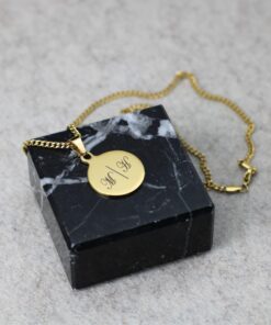Initialen ketting goud kleurig met 2 intialen