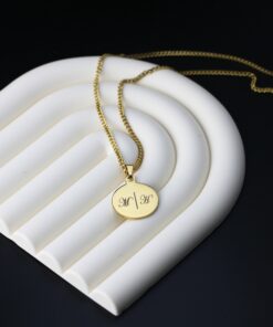 Initialen ketting goud kleurig met 2 intialen
