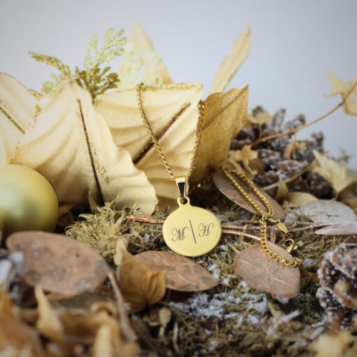 Initialen ketting goud kleurig met 2 intialen