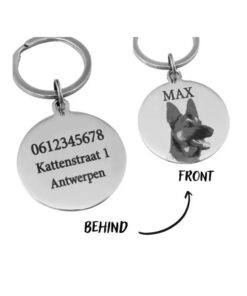 Tiermarke Hund Katze mit Foto und Name Haustier gravieren
