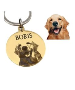 Hundemarke mit Foto und Namen des Haustierhundes gravieren