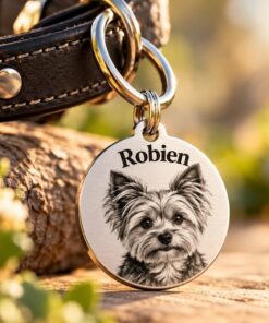 Dierenpenning hond met foto huisdier gegraveerd