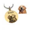 Dierenpenning hond kat met foto en naam huisdier graveren Gepersonaliseerde dierenpenning kat of hond met adress goud
