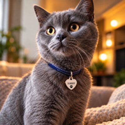 Kattenpenning hartje met naam