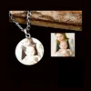 Necklace with Photo Engraving Silver Colored Pendant Gift for Mother