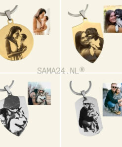 Personalisierter Schlüsselanhänger Liebe mit graviertem Foto und Text Personalisierter ID-Tag