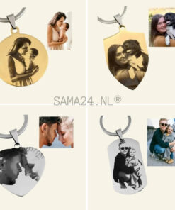 Porte-clés photo Photo et texte gravés Cadeau sympa pour maman
