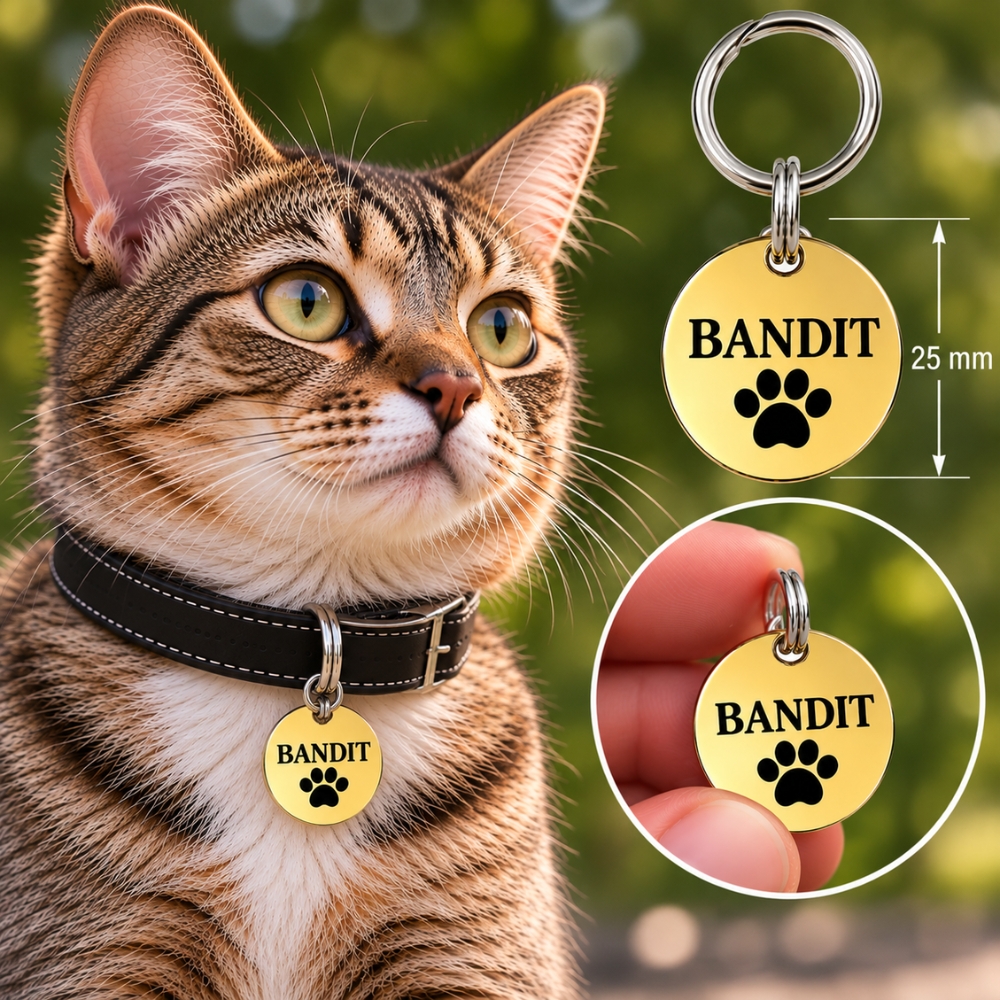 Goede hondenpenning bestellen online met naam en pootje graveren Titanium Beste Hondenpenning met Pootje en adres gratis gravering