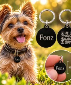Dieren penning QR code voor kleine hond en kat