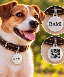 Dierenpenning QR code voor hond en kat graveren met naam