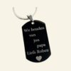 Sleutelhanger vader - Graveerde sleutelhanger met eigen tekst voor vader van zoon of dochter