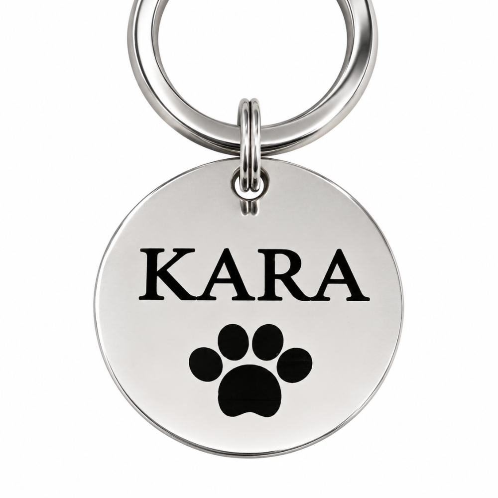 Engraved dog tag Name tag dog ID tags silver
