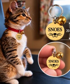 Etiqueta para gato con campana y para perro pequeño
