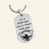 Sleutelhanger ontwerpen - Sleutelhanger ID TAG Titanium - Sleutelhanger laten graveren zilver