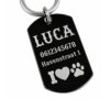 ID Tag hond klein graveren naam tag hond voor kleine hond zwart