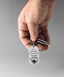 Sleutelhanger ontwerpen - Sleutelhanger ID TAG Titanium - Sleutelhanger laten graveren zilver
