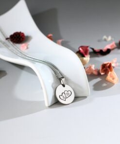 Ketting met hartjes zilver kleurig