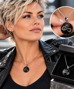 Ketting met 2 initialen zwart zwarte unisex hanger met zilveren ketting Graveren met letters twee initialen