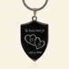 Sleutelhanger liefde man - Prachtige persoonlijke sleutelhanger als bedankje - voor je liefde of trouwdag laten graveren - Cadeau voor huwelijk of bruiloft zwart