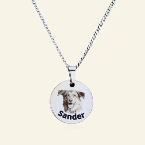 Collier avec photo d'animal de compagnie chien ou chat