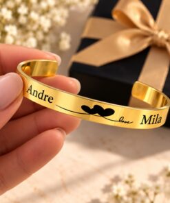 Precioso regalo para él o ella para esa ocasión especial Pulsera del amor con nombres