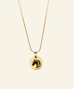 Kinderketting met letter en afbeelding graveren goudkleurig
