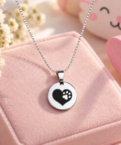 Collier enfant avec lettre et image à graver couleur argent