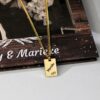 Gepersonaliseerde vierkante hanger met ketting