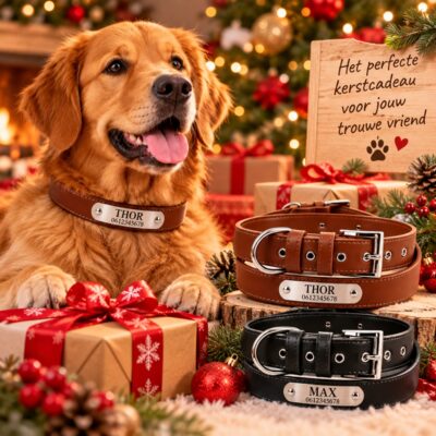 Honden halsband met naam en telefoonnummer als Cadeau